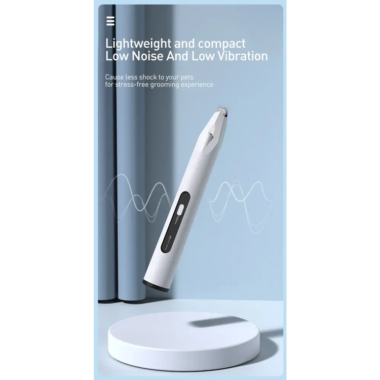 ROJECO Pet Hair Trimmer with LED Light - White / CHINA - dog hair trimmer