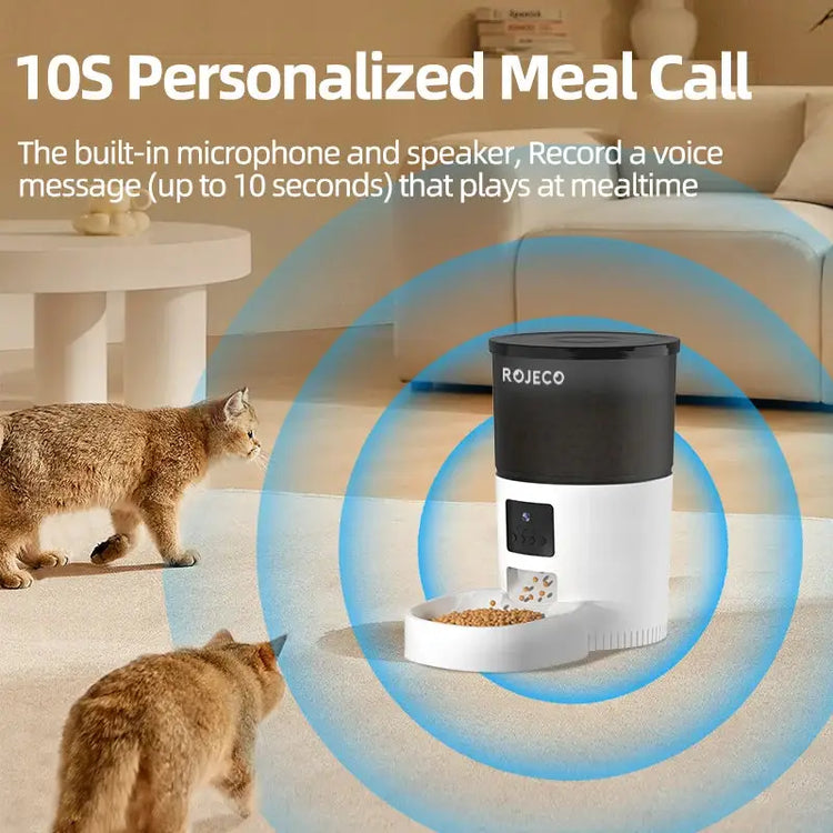 ROJECO Smart Feeder with Camera & Voice Control - 3L Camera Version - cat feeder