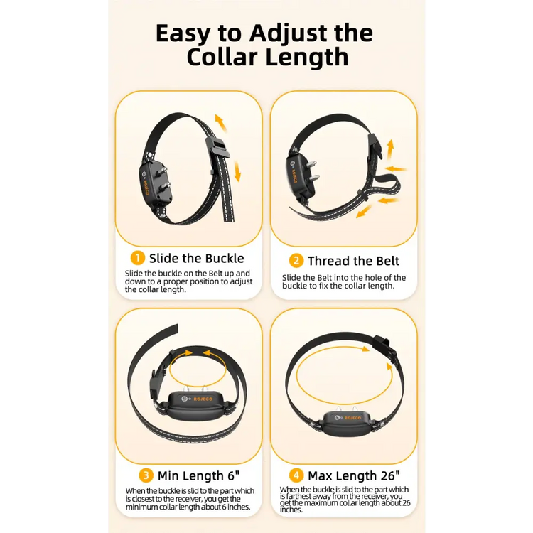 ROJECO Waterproof Dog Training Collar with Remote - Dog training collar