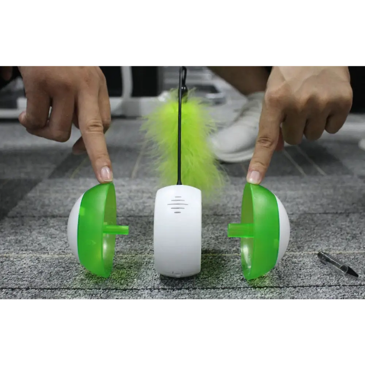Rolling Pet Toys Interactive 360 Degree Automatic Self Rotating LED Light Sound Cat Chaser Ball Exercise