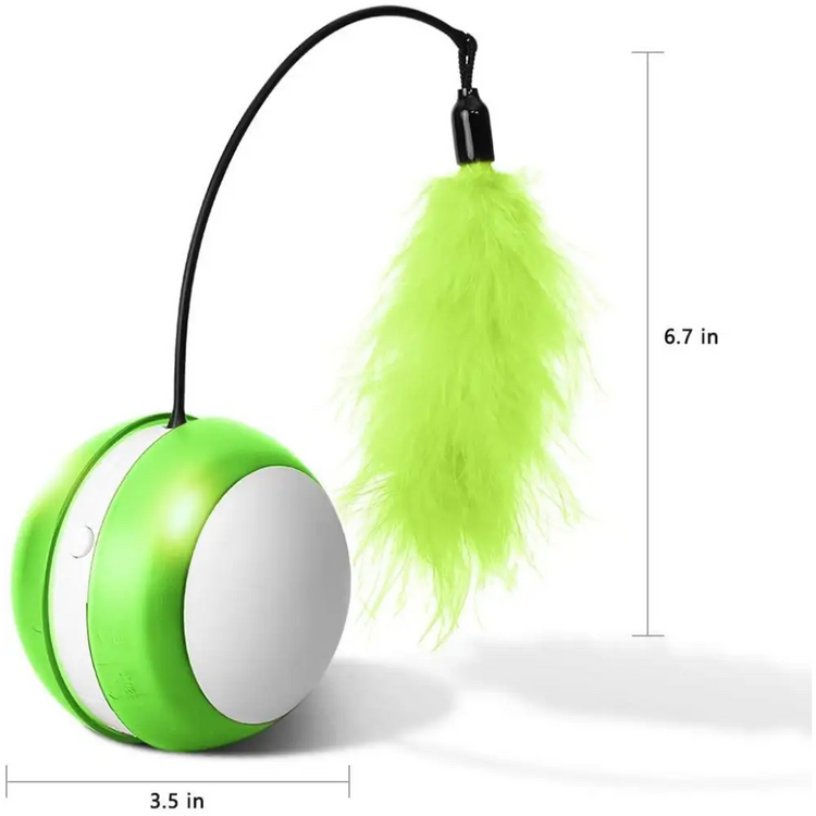 Rolling Pet Toys Interactive 360 Degree Automatic Self Rotating LED Light Sound Cat Chaser Ball Exercise