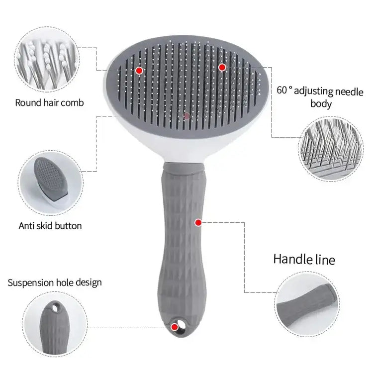 Self-Cleaning Pet Hair Removal Brush - Pet Hair Remover Brush