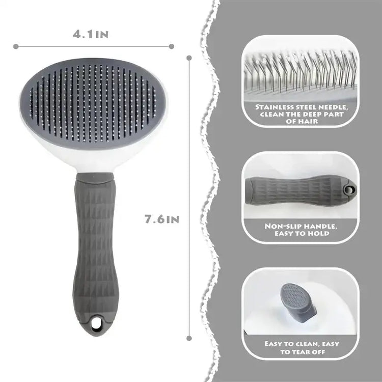 Self-Cleaning Pet Hair Removal Brush - Pet Hair Remover Brush