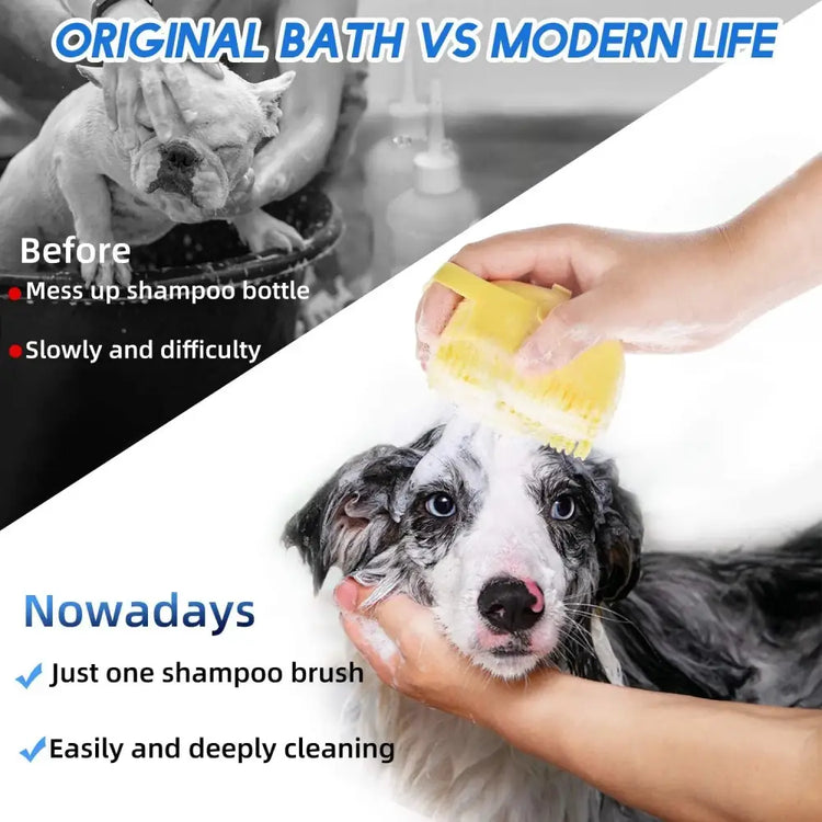 Silicone Pet Bath & Shampoo Brush – 80ml - pet brush