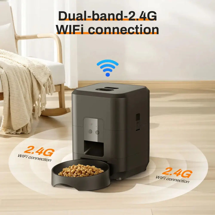 Smart Automatic Pet Feeder with Timer & Bowl - cat feeder