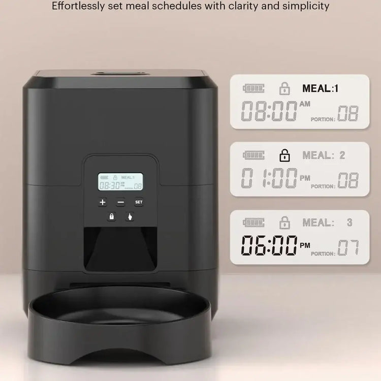 Smart Automatic Pet Feeder with Timer & Bowl - cat feeder