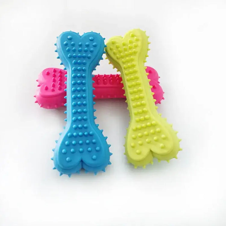 Soft Rubber Dog Chew Toy – Bone Shape & Bite-Resistant - dog toys