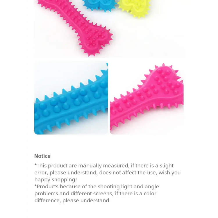 Soft Rubber Dog Chew Toy – Bone Shape & Bite-Resistant - dog toys