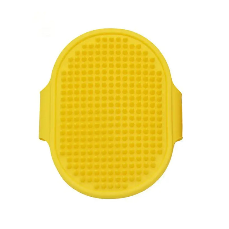 Soft Silicone Pet Bath & Grooming Brush - Yellow - CAT GROOMING BRUSH