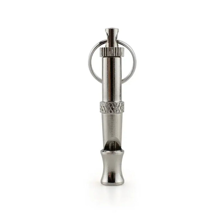 Stainless Steel Dog Training Whistle – Adjustable Bark Control - Silver - Pet training whistle