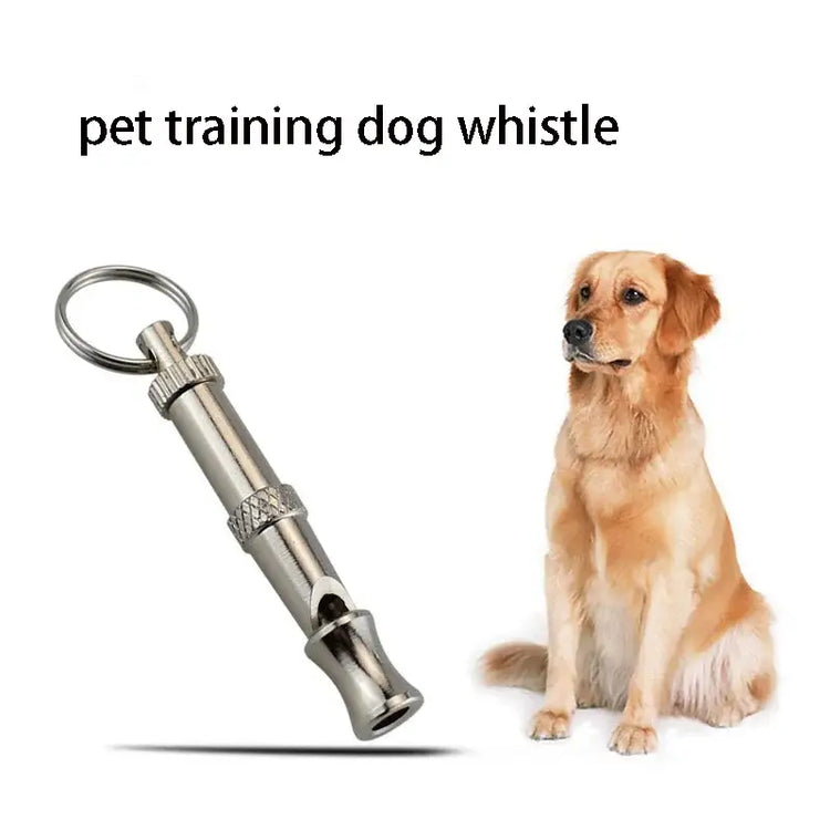 Stainless Steel Dog Training Whistle – Adjustable Bark Control - Silver - Pet training whistle