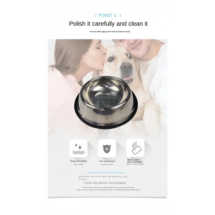 Stainless Steel Pet Feeding Bowl – 6 Sizes - pet bowls