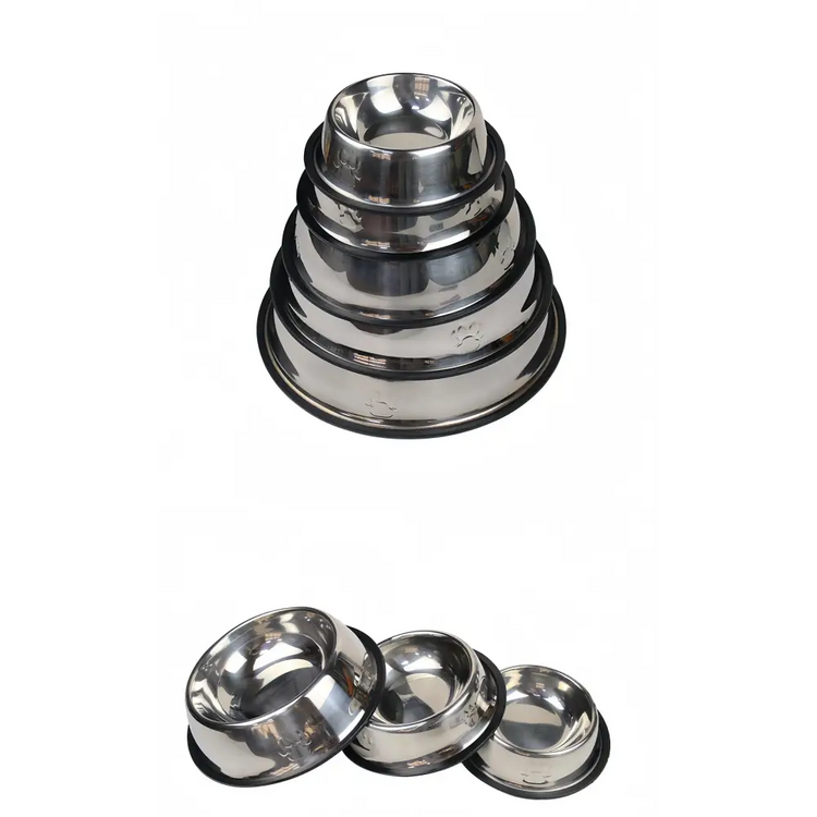 Stainless Steel Pet Feeding Bowl – 6 Sizes - pet bowls
