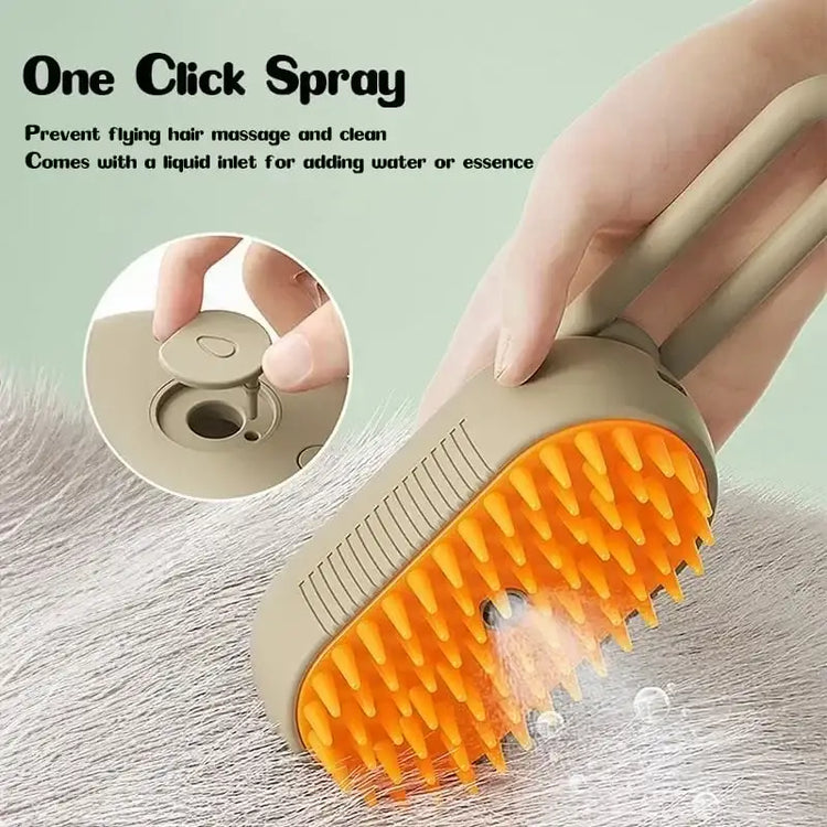 Steamy 3-in-1 Pet Grooming Brush - CAT GROOMING BRUSH