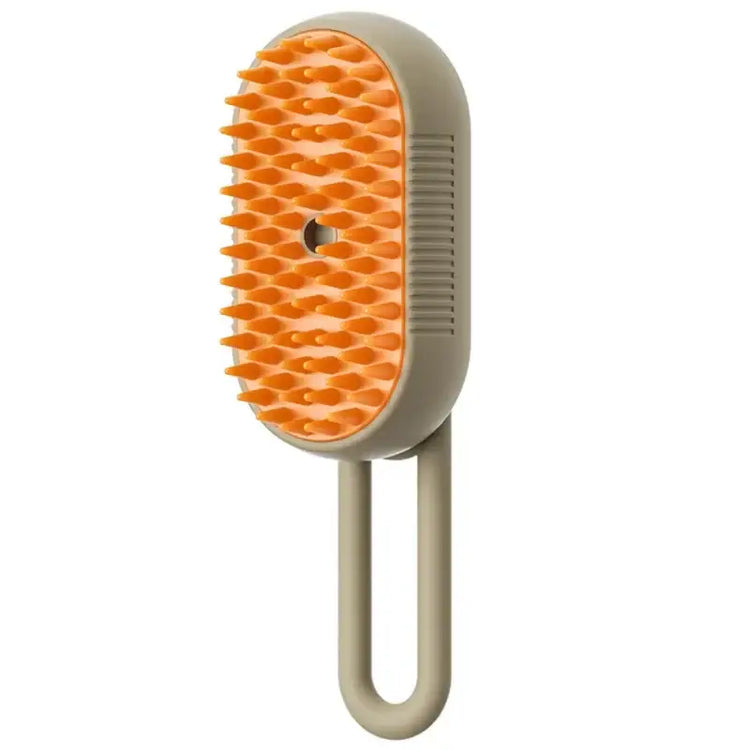 Steamy 3-in-1 Pet Grooming Brush - Kahki-1PCS - CAT GROOMING BRUSH