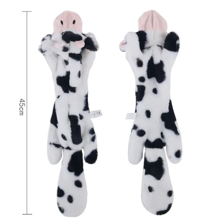 Stuffing-Free Plush Dog Toy – Squeaky & Crinkle Sound - dog toys
