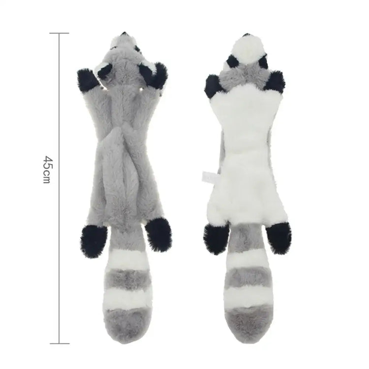 Stuffing-Free Plush Dog Toy – Squeaky & Crinkle Sound - dog toys