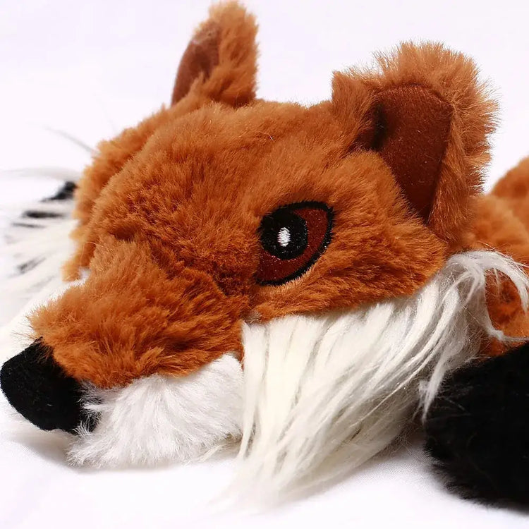 Stuffing-Free Plush Dog Toy – Squeaky & Crinkle Sound - dog toys