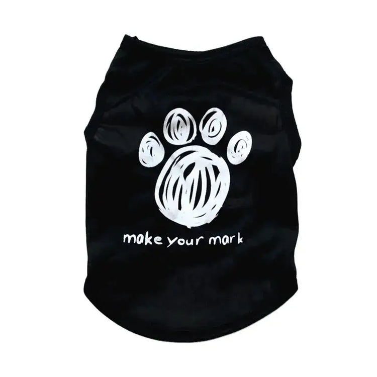 Summer Security Vest Shirt for Small Pets - Black Paw / XS-suit 0.6-1.2kg / CHINA - dog clothing