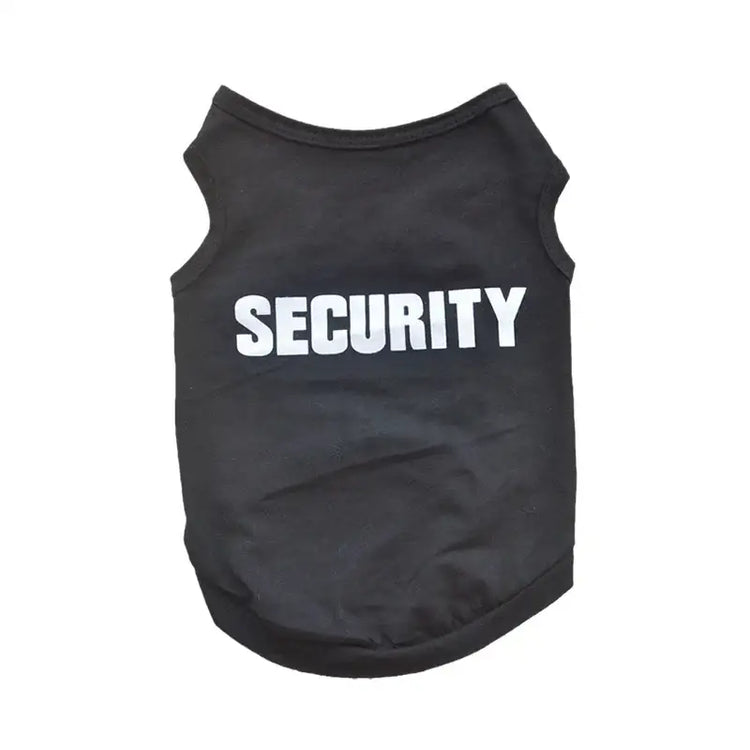 Summer Security Vest Shirt for Small Pets - Black SEC / XS-suit 0.6-1.2kg / CHINA - dog clothing