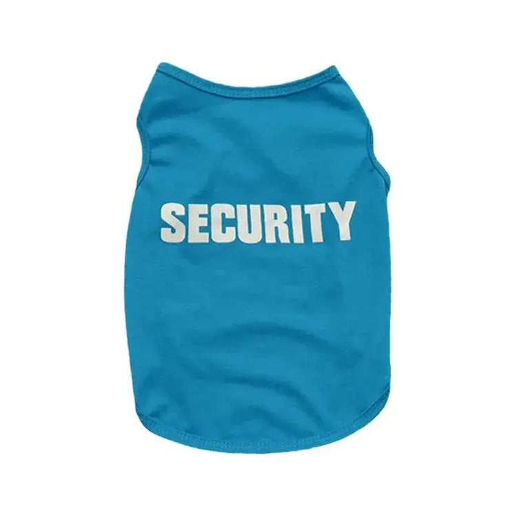 Summer Security Vest Shirt for Small Pets - Blue SEC / XS-suit 0.6-1.2kg / CHINA - dog clothing