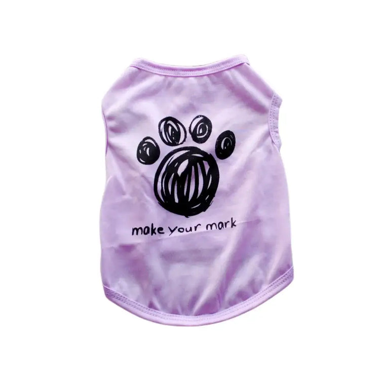 Summer Security Vest Shirt for Small Pets - Purple Paw / XS-suit 0.6-1.2kg / CHINA - dog clothing