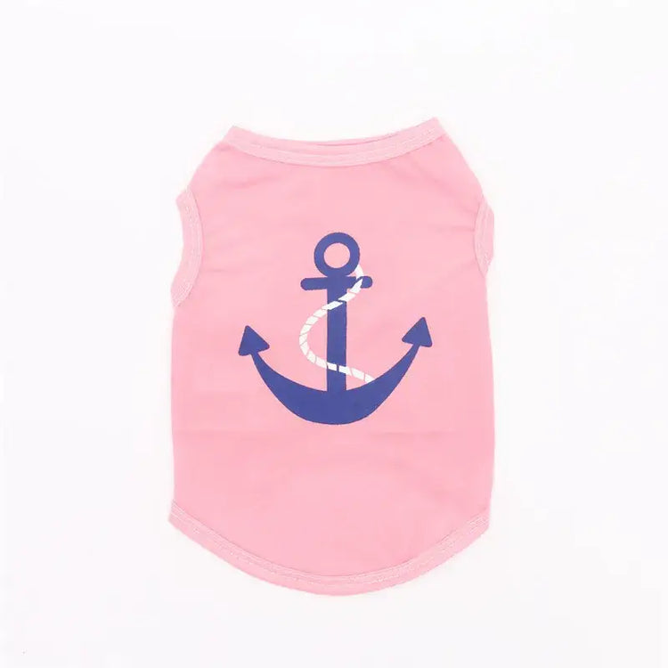 Summer Security Vest Shirt for Small Pets - Rose Anchor / XS-suit 0.6-1.2kg / CHINA - dog clothing