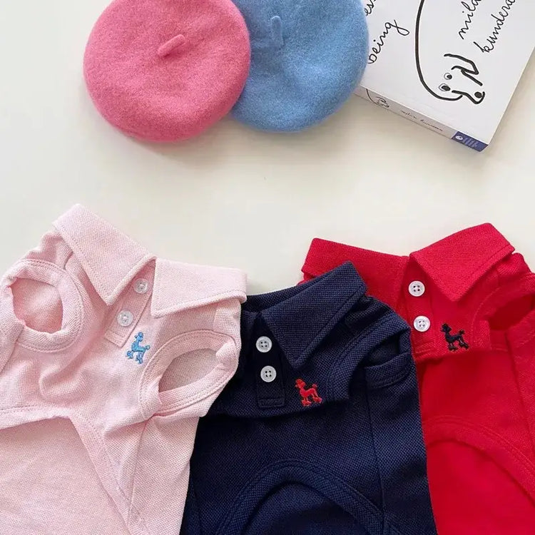 Summer Stripe Polo Shirt for Dogs - dog clothing