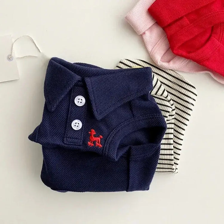 Summer Stripe Polo Shirt for Dogs - dog clothing