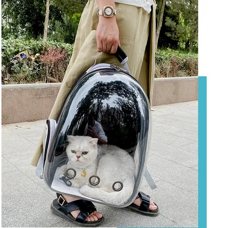 Transparent Space Capsule Pet Backpack - cat carrier