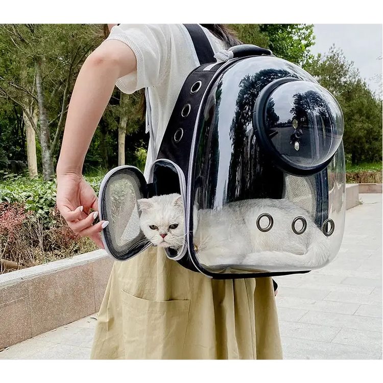 Transparent Space Capsule Pet Backpack - cat carrier