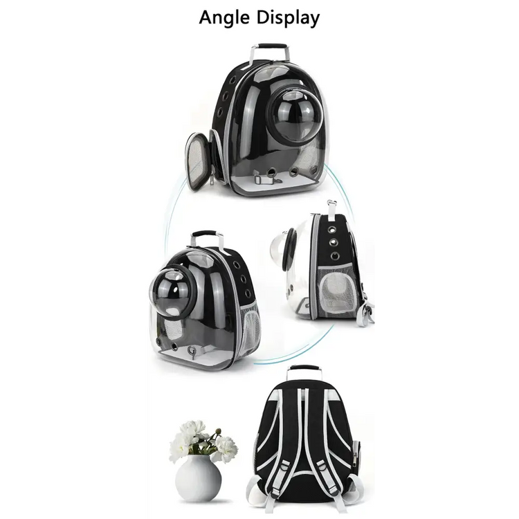 Transparent Space Capsule Pet Backpack - cat carrier
