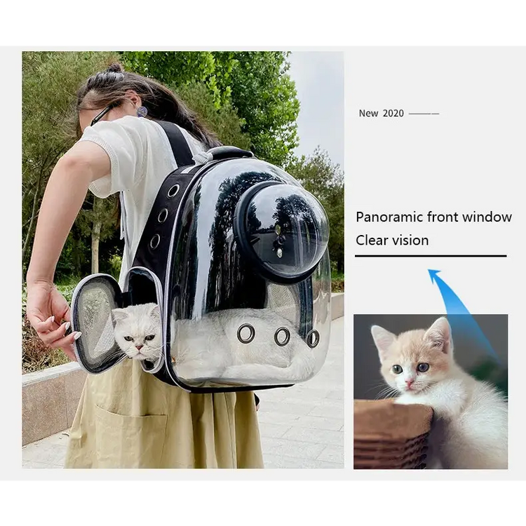 Transparent Space Capsule Pet Backpack - cat carrier