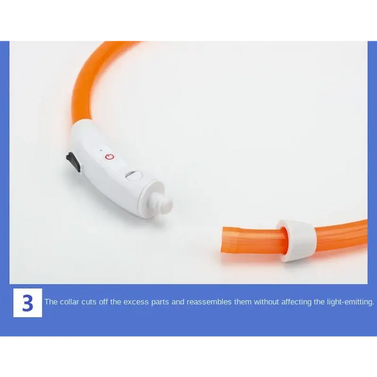USB Rechargeable Luminous Collar Adjustable Led Glowing Dog Collar for Large Small Dogs Cat Night Light Collar Pet