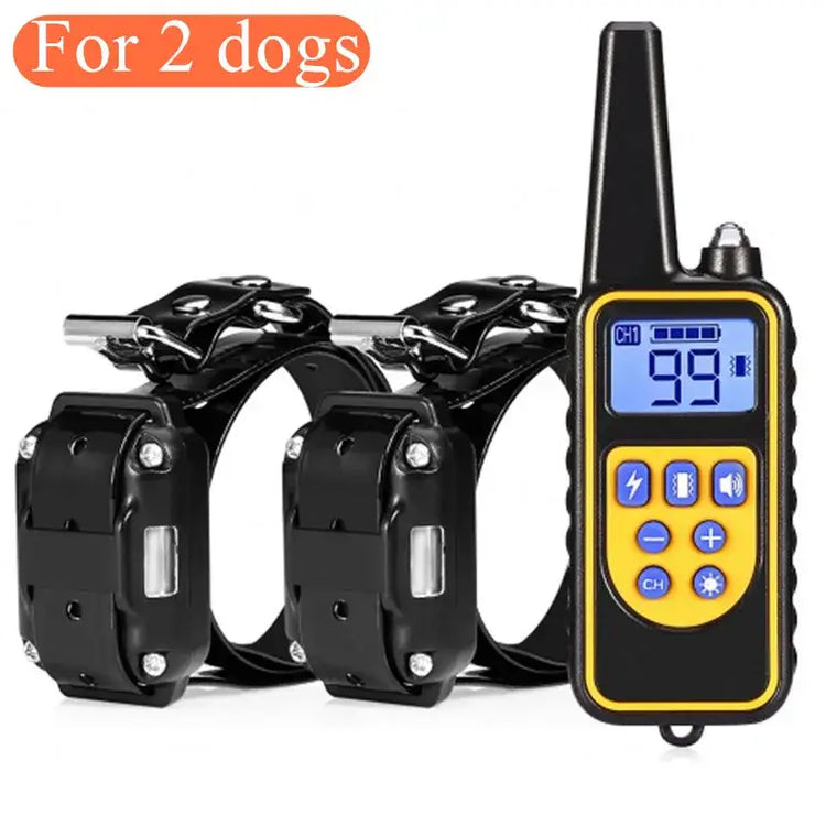 Waterproof Electric Dog Training Collar with Remote - H / EU Plug - Dog training collar