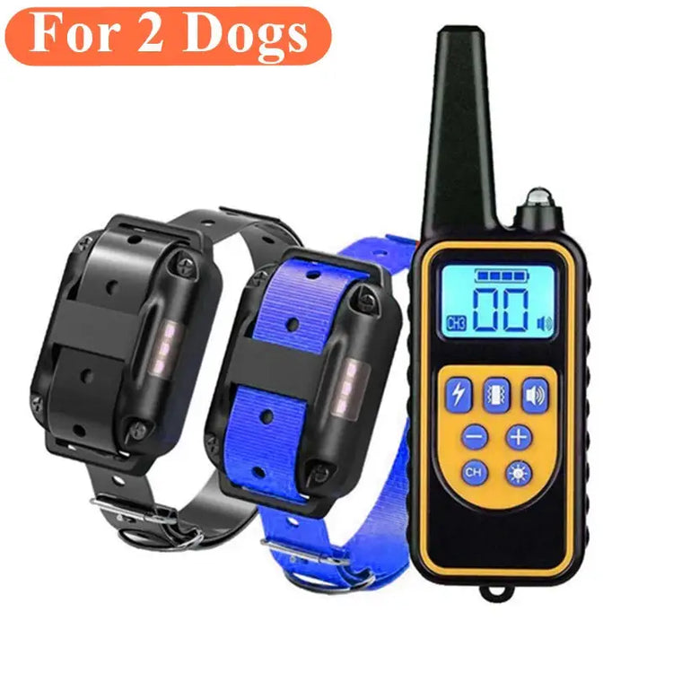 Waterproof Electric Dog Training Collar with Remote - K / EU Plug - Dog training collar