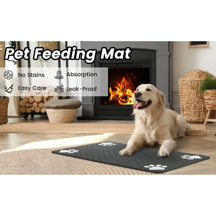 Waterproof Pet Feeding Mat – Quick-Dry Placemat - pet feeding mat