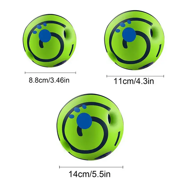Wobble Wag Giggle Ball Dog Toy – Makes Fun Sounds When Rolled or Shaken - dog toys