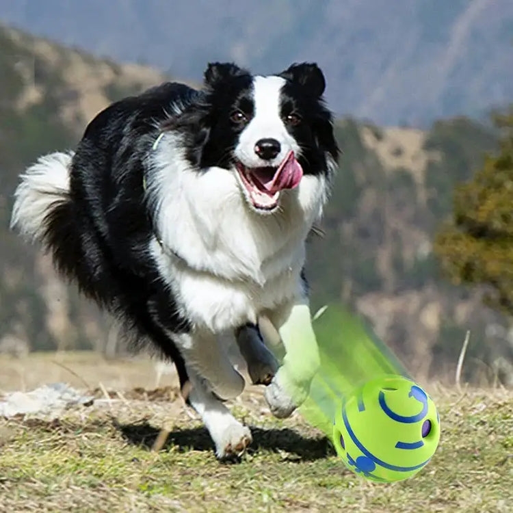 Wobble Wag Giggle Ball Dog Toy – Makes Fun Sounds When Rolled or Shaken - dog toys