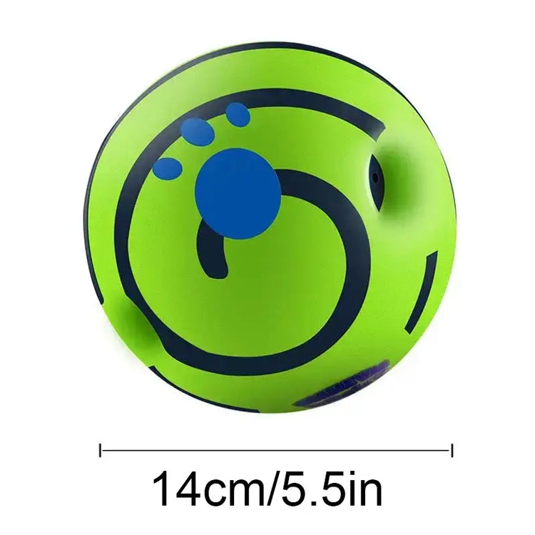 Wobble Wag Giggle Ball Dog Toy – Makes Fun Sounds When Rolled or Shaken - 14cm - dog toys