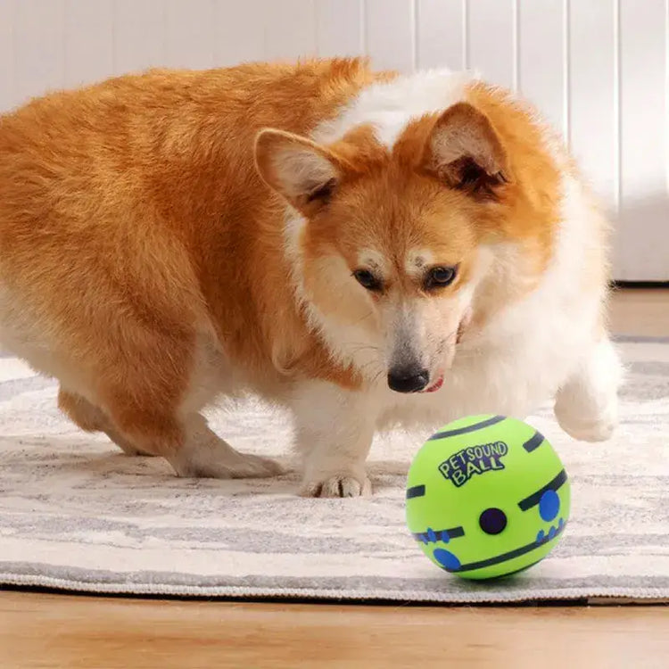 Wobble Wag Giggle Ball Dog Toy – Makes Fun Sounds When Rolled or Shaken - dog toys