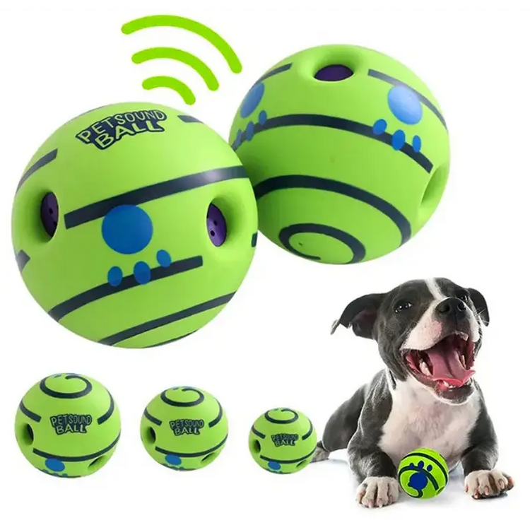 Wobble Wag Giggle Ball Dog Toy – Makes Fun Sounds When Rolled or Shaken - dog toys