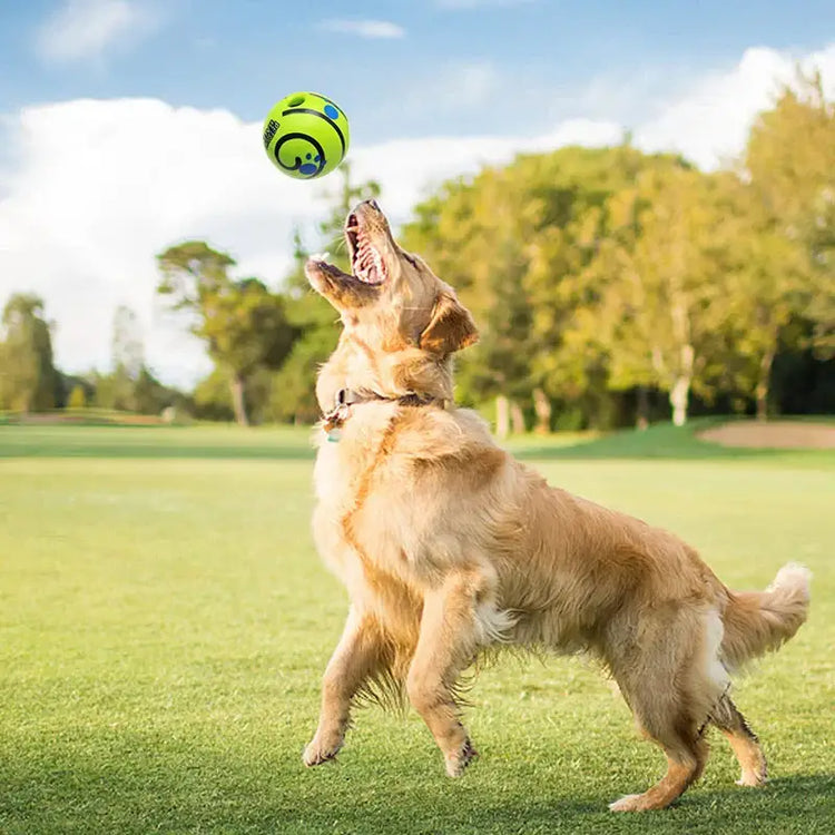 Wobble Wag Giggle Ball Dog Toy – Makes Fun Sounds When Rolled or Shaken - dog toys