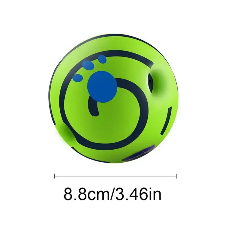Wobble Wag Giggle Ball Dog Toy – Makes Fun Sounds When Rolled or Shaken - 8.8cm - dog toys