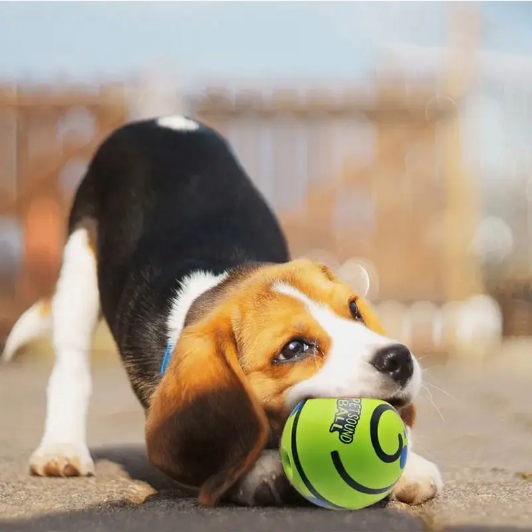 Wobble Wag Giggle Ball Dog Toy – Makes Fun Sounds When Rolled or Shaken - dog toys