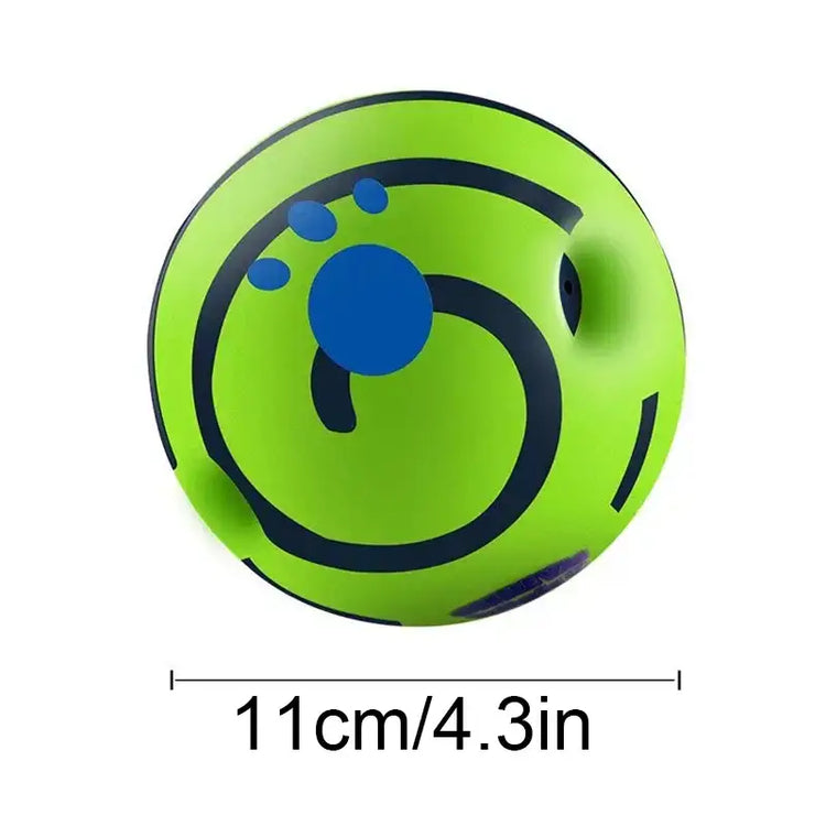 Wobble Wag Giggle Ball Dog Toy – Makes Fun Sounds When Rolled or Shaken - 11cm - dog toys