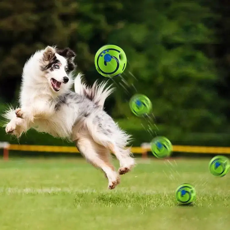 Wobble Wag Giggle Ball Dog Toy – Makes Fun Sounds When Rolled or Shaken - dog toys