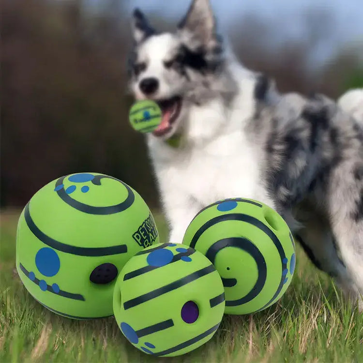 Wobble Wag Giggle Ball Dog Toy – Makes Fun Sounds When Rolled or Shaken - dog toys
