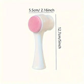 1pc- Silicone Pet Paw Cleaner & Massage Brush - Dual-Sided Dog Grooming Tool for Healthy Coats and Claws - pink