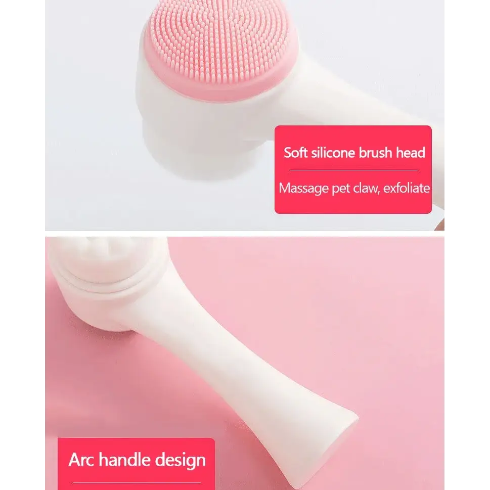 1pc- Silicone Pet Paw Cleaner & Massage Brush - Dual-Sided Dog Grooming Tool for Healthy Coats and Claws